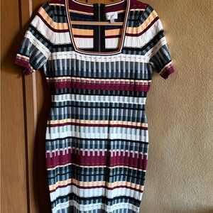Milly Multicolor Striped Dress Size Large Like new
